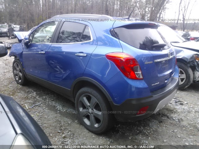 KL4CJCSB6EB537178 - 2014 BUICK ENCORE BLUE photo 3