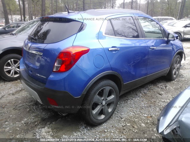 KL4CJCSB6EB537178 - 2014 BUICK ENCORE BLUE photo 4