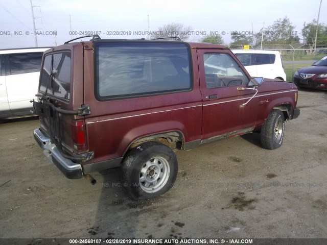 1FMCU14TXJUA72521 - 1988 FORD BRONCO II RED photo 4