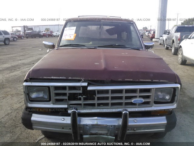 1FMCU14TXJUA72521 - 1988 FORD BRONCO II RED photo 6