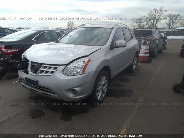 JN8AS5MV9CW368846 - 2012 NISSAN ROGUE S/SV SILVER photo 2