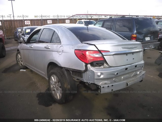 1C3CCBAB8CN282464 - 2012 CHRYSLER 200 LX SILVER photo 3