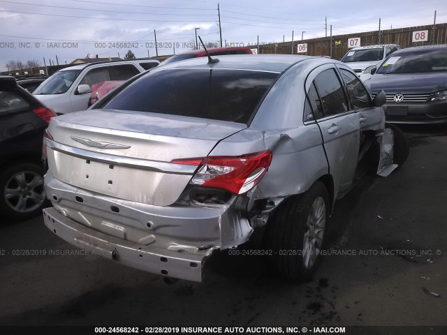 1C3CCBAB8CN282464 - 2012 CHRYSLER 200 LX SILVER photo 4