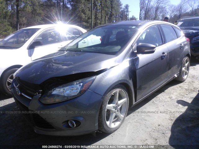 1FADP3N25EL367187 - 2014 FORD FOCUS TITANIUM SILVER photo 2