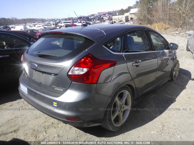 1FADP3N25EL367187 - 2014 FORD FOCUS TITANIUM SILVER photo 4