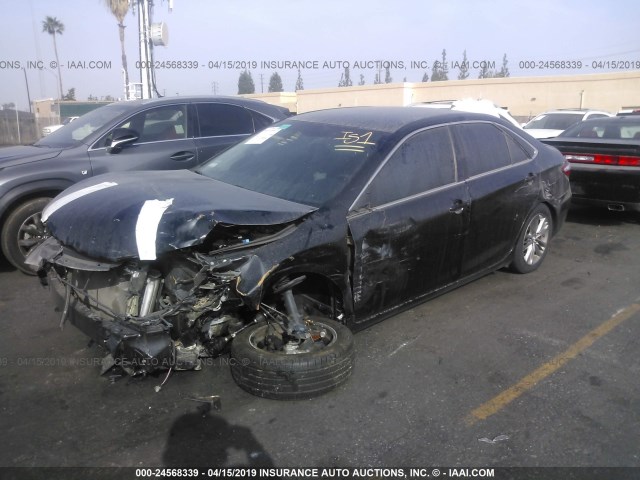 4T1BF1FK0GU550013 - 2016 TOYOTA CAMRY LE/XLE/SE/XSE BLACK photo 2