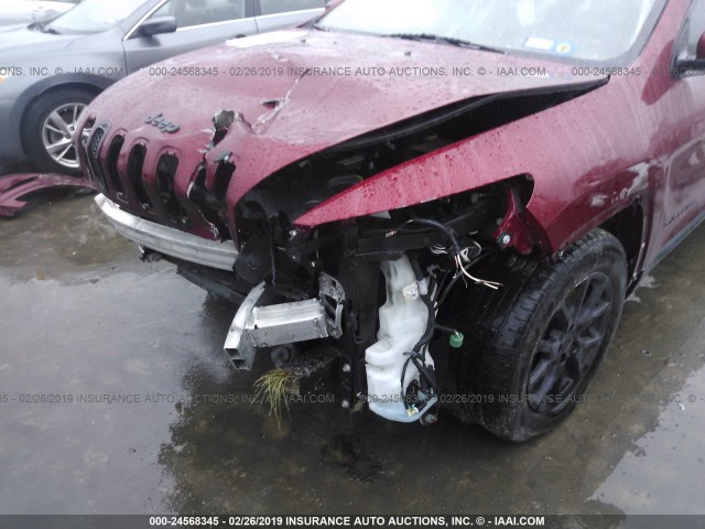 1C4PJLCSXEW170493 - 2014 JEEP CHEROKEE LATITUDE RED photo 6