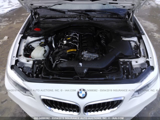 WBA1J7C51EV253336 - 2014 BMW M235I WHITE photo 10