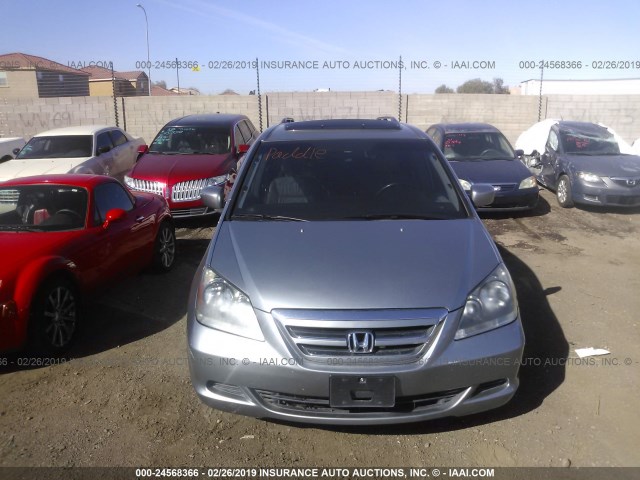 5FNRL38676B090993 - 2006 HONDA ODYSSEY EXL BLUE photo 6