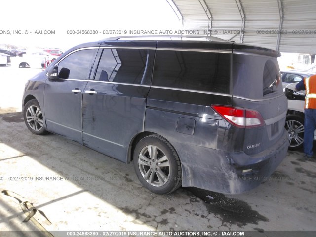 JN8AE2KP9E9104862 - 2014 NISSAN QUEST S/SV/SL/LE BLACK photo 3