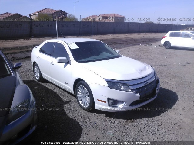 3FADP0L3XAR406684 - 2010 FORD FUSION HYBRID WHITE photo 1