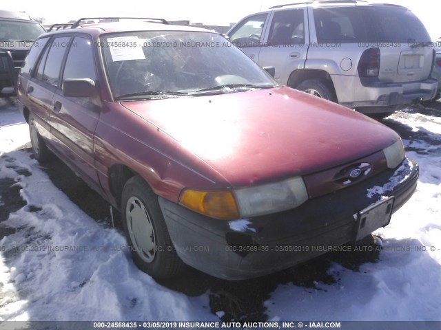 1FAPP15J4PW346115 - 1993 FORD ESCORT LX RED photo 1