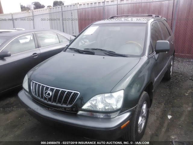 JTJGF10U410099359 - 2001 LEXUS RX 300 GREEN photo 2