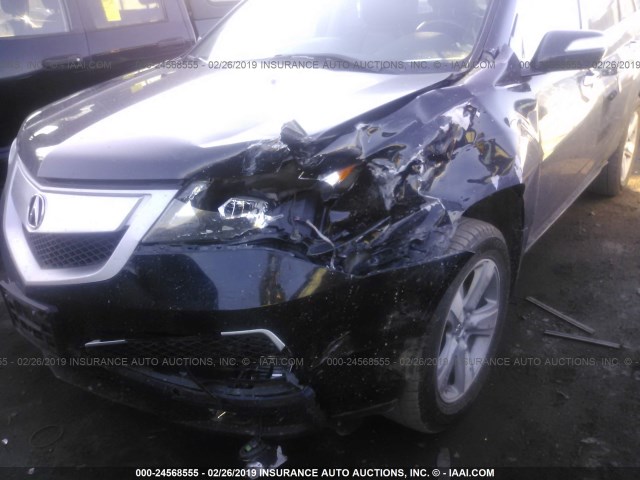 2HNYD2H47BH523227 - 2011 ACURA MDX TECHNOLOGY BLACK photo 6