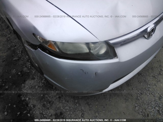 JHMFA36228S002154 - 2008 HONDA CIVIC HYBRID SILVER photo 6