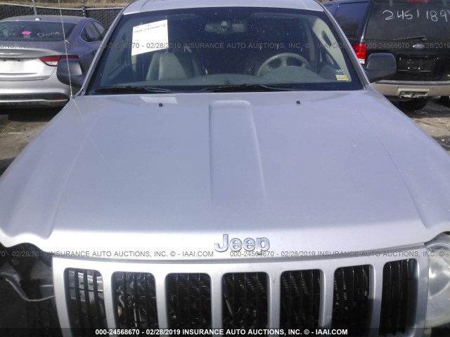 1J4HR48N55C702976 - 2005 JEEP GRAND CHEROKEE LAREDO/COLUMBIA/FREEDOM 银色 照片 10