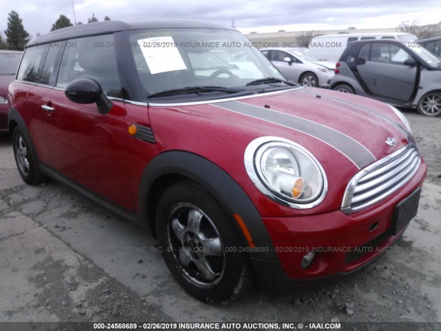 WMWML33549TX35378 - 2009 MINI COOPER CLUBMAN RED photo 1