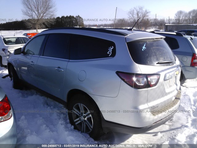 1GNKVHKD3FJ117672 - 2015 CHEVROLET TRAVERSE LT SILVER photo 3