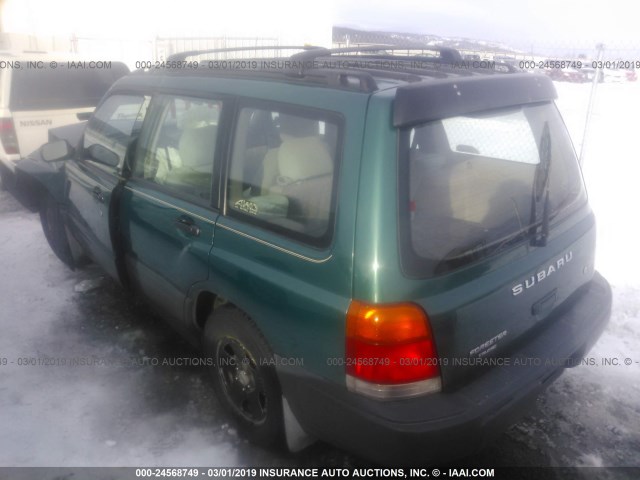 JF1SF6353WH761574 - 1998 SUBARU FORESTER L GREEN photo 3