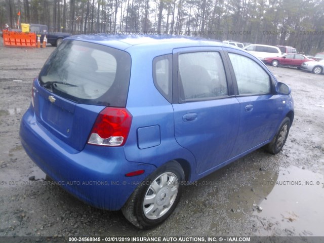 KL1TD62685B294868 - 2005 CHEVROLET AVEO LS Көк фото 4