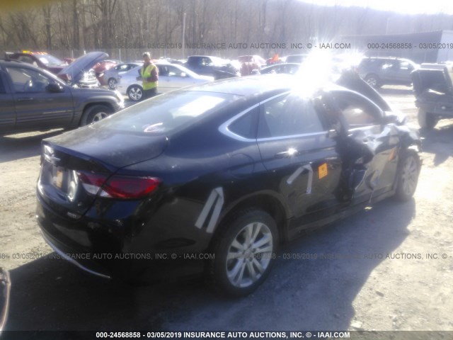 1C3CCCABXFN580363 - 2015 CHRYSLER 200 LIMITED BLACK photo 4