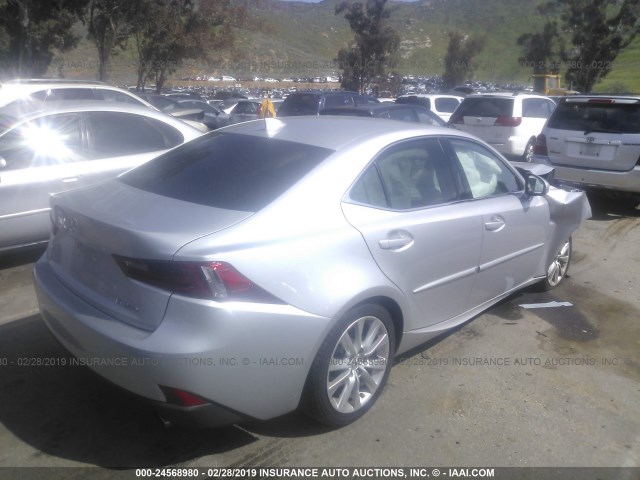 JTHBF1D2XF5055039 - 2015 LEXUS IS 250 GRAY photo 4