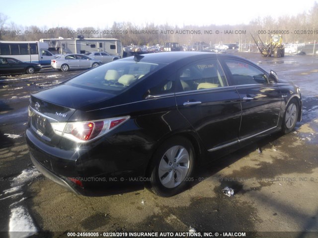 KMHEC4A42FA128356 - 2015 HYUNDAI SONATA HYBRID/LIMITED BLACK photo 4