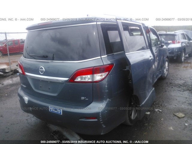 JN8AE2KP7B9000351 - 2011 NISSAN QUEST S/SV/SL/LE BLUE photo 4