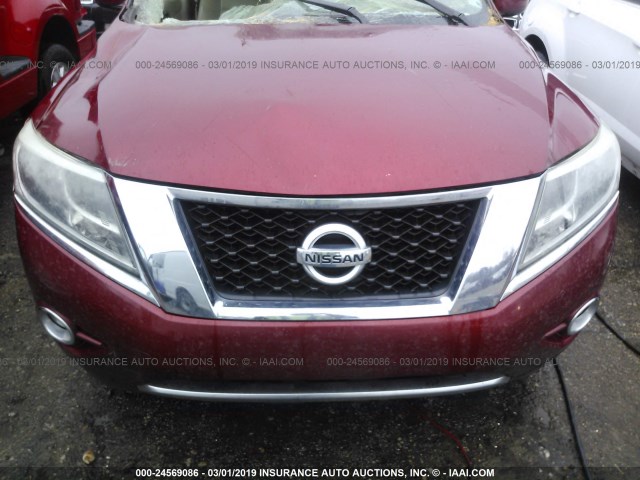 5N1AR2MM0EC631366 - 2014 NISSAN PATHFINDER S/SV/SL/PLATINUM MAROON photo 10