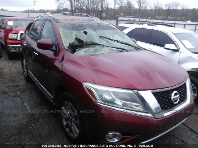 5N1AR2MM0EC631366 - 2014 NISSAN PATHFINDER S/SV/SL/PLATINUM MAROON photo 6
