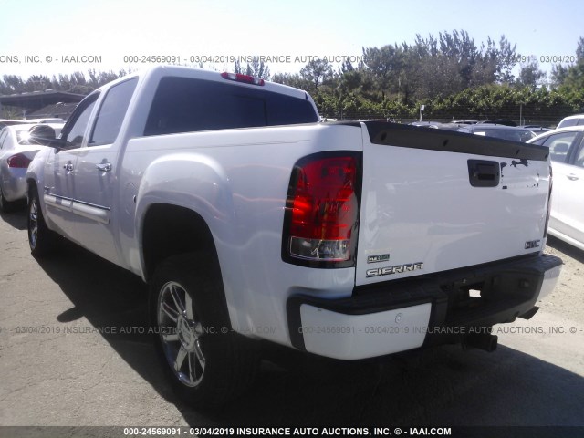 3GTP2XE27BG276136 - 2011 GMC SIERRA K1500 DENALI WHITE photo 3