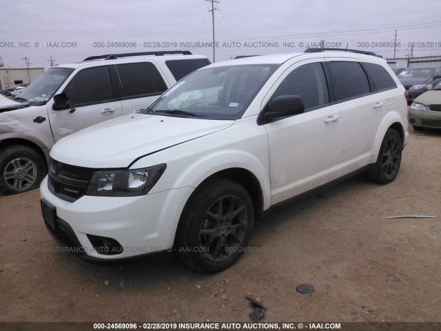 3C4PDCBB6JT274598 - 2018 DODGE JOURNEY SXT WHITE photo 2