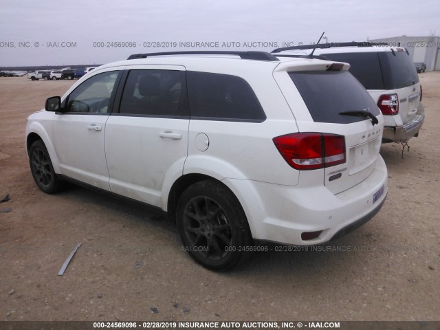 3C4PDCBB6JT274598 - 2018 DODGE JOURNEY SXT WHITE photo 3