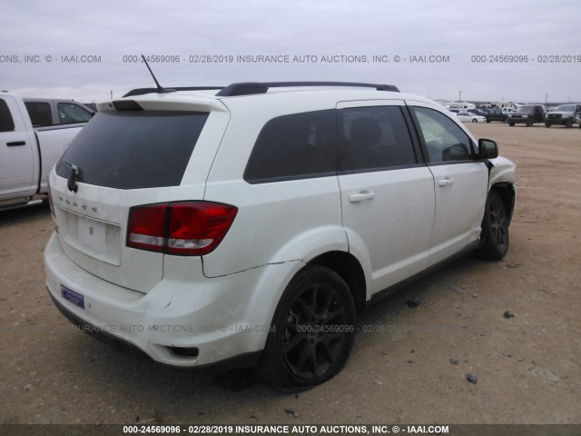 3C4PDCBB6JT274598 - 2018 DODGE JOURNEY SXT WHITE photo 4