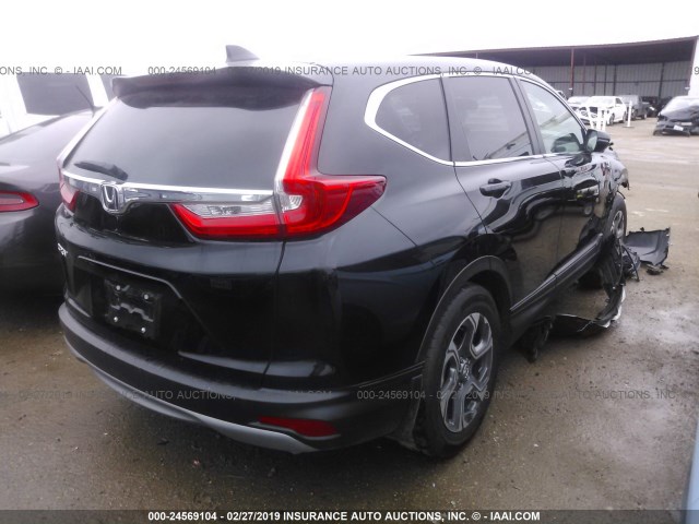 5J6RW1H89JA007511 - 2018 HONDA CR-V EXL BLACK photo 4