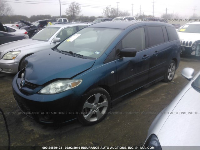 JM1CR293X70138327 - 2007 MAZDA 5 BLUE photo 2