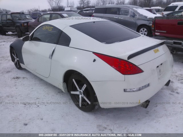 JN1AZ34E86M352930 - 2006 NISSAN 350Z COUPE WHITE photo 3