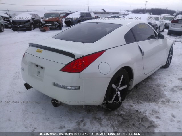 JN1AZ34E86M352930 - 2006 NISSAN 350Z COUPE WHITE photo 4