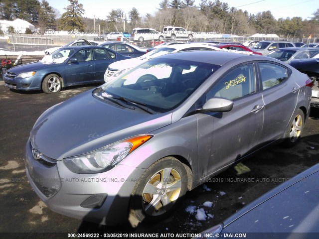 KMHDH4AEXBU102764 - 2011 HYUNDAI ELANTRA GLS/LIMITED GRAY photo 2