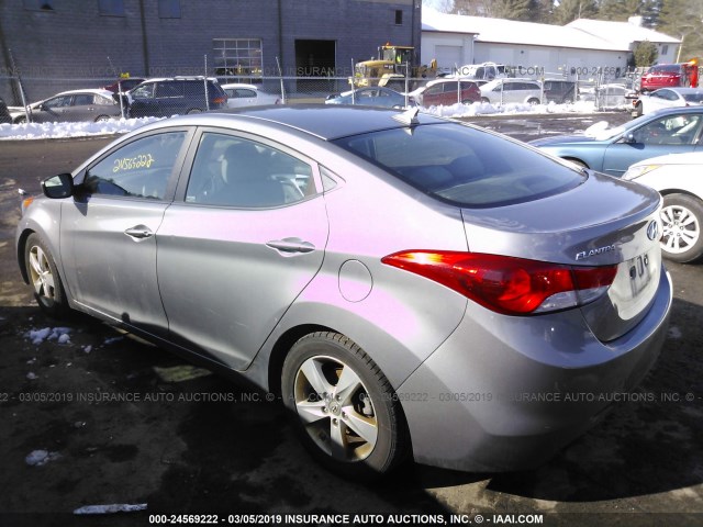 KMHDH4AEXBU102764 - 2011 HYUNDAI ELANTRA GLS/LIMITED GRAY photo 3