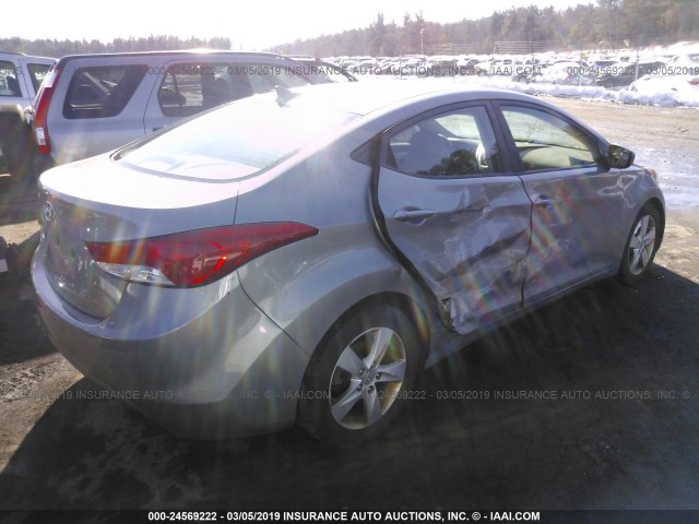 KMHDH4AEXBU102764 - 2011 HYUNDAI ELANTRA GLS/LIMITED GRAY photo 4