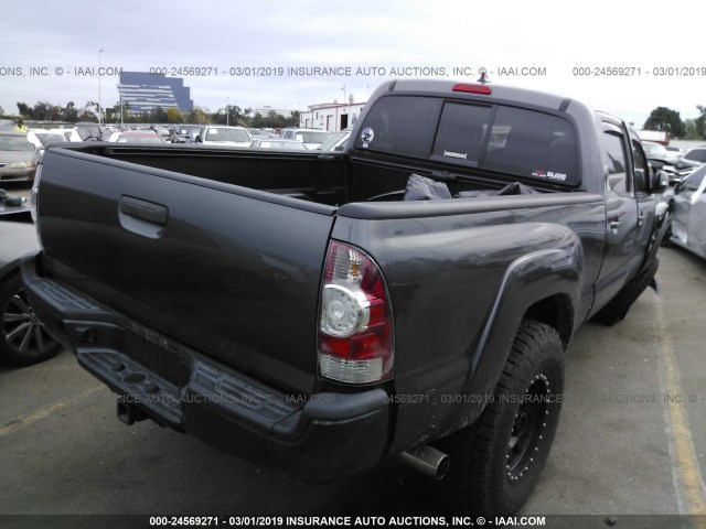 3TMKU4HN1FM045572 - 2015 TOYOTA TACOMA DBL CAB PRERUNNER LNG BED GRAY photo 4