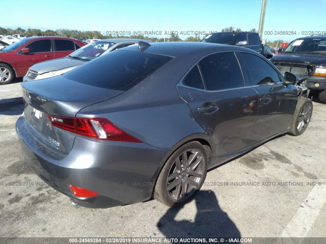 JTHBA1D22G5029826 - 2016 LEXUS IS 200T GRAY photo 4