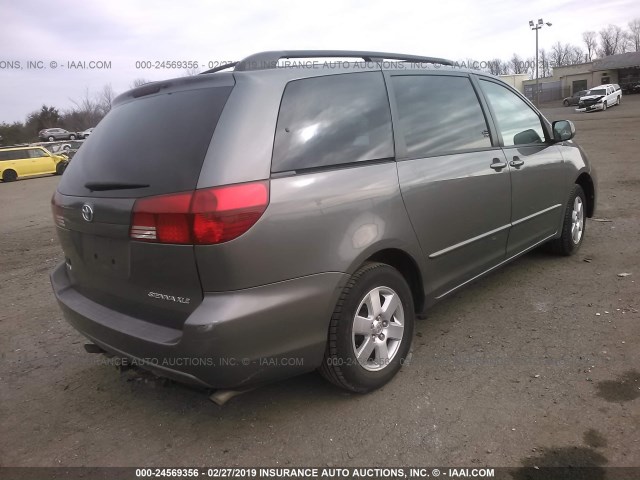 5TDZA22C84S213885 - 2004 TOYOTA SIENNA XLE/XLE LIMITED GRAY photo 4