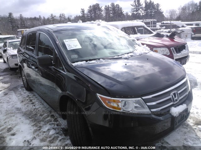 5FNRL5H61CB093184 - 2012 HONDA ODYSSEY EXL BLACK photo 1