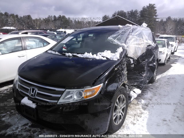 5FNRL5H61CB093184 - 2012 HONDA ODYSSEY EXL BLACK photo 2