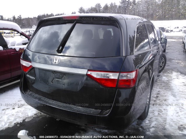 5FNRL5H61CB093184 - 2012 HONDA ODYSSEY EXL BLACK photo 4