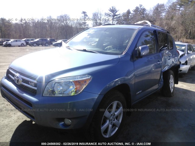 JTMBK31V086028517 - 2008 TOYOTA RAV4 LIMITED BLUE photo 2