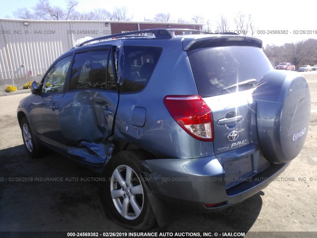 JTMBK31V086028517 - 2008 TOYOTA RAV4 LIMITED BLUE photo 3