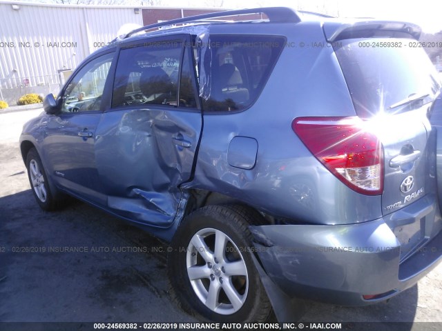 JTMBK31V086028517 - 2008 TOYOTA RAV4 LIMITED BLUE photo 6